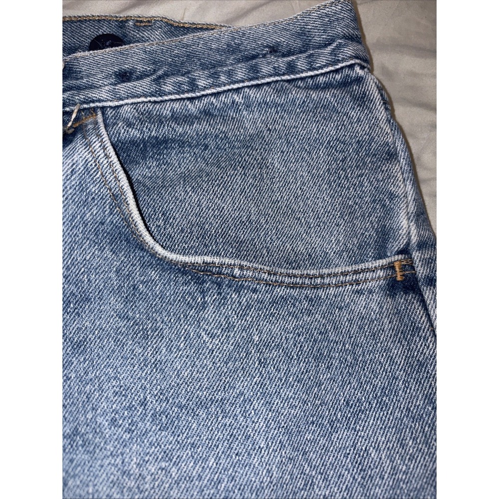 Vtg 90s Men's 34x 32 Wrangler Rugged Wear Brush 2 Tone Jeans - Picture 5 of 10